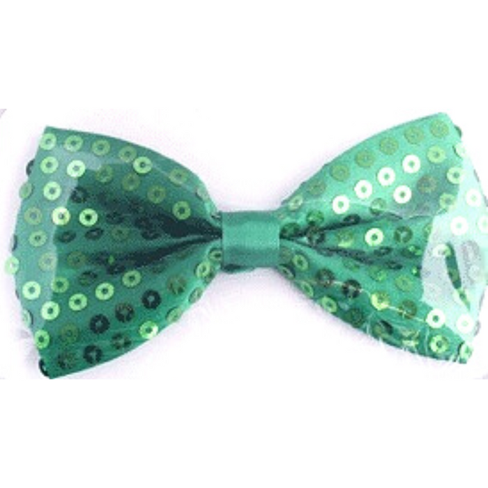 Sequin Bowtie Green