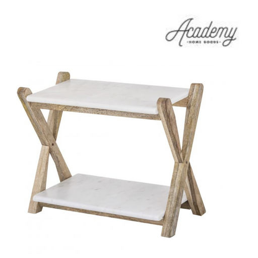 Ronis Academy Eliot 2 Tier Board 38x18x30cm White Natural