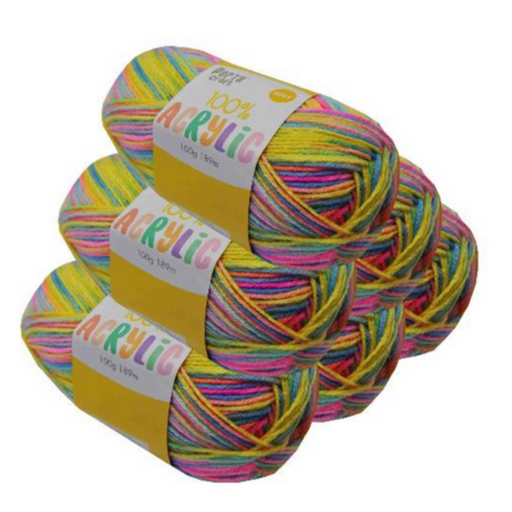 Ronis Acrylic Yarn 14 100g 189m Multi Rainbow