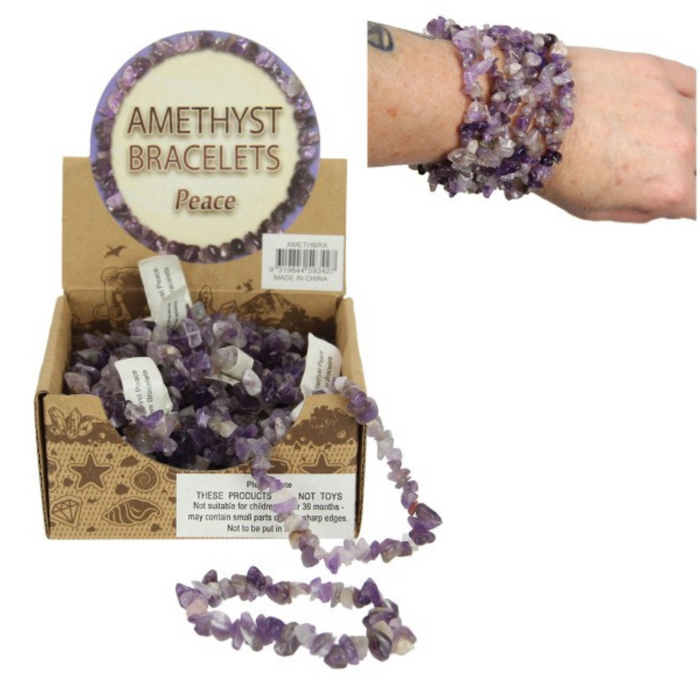 Ronis Amethyst Peace Gem Bracelets