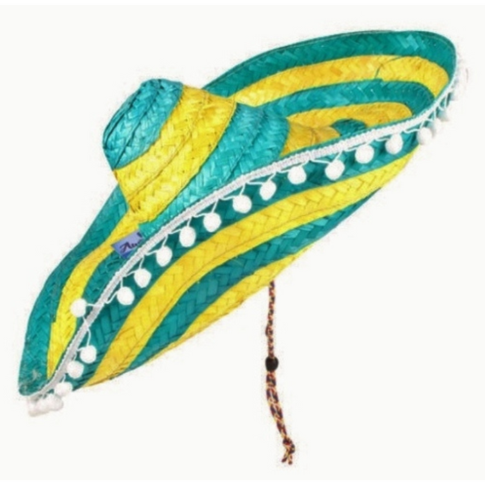 Australia Sombrero Green and Yellow Adult Size