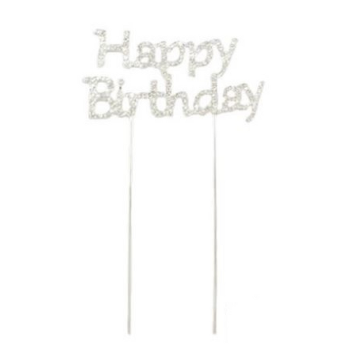 Cake Topper Happy Birthday Cake Topper Diamante