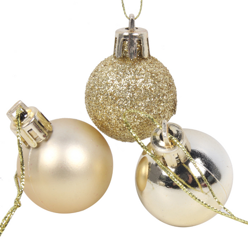 Ronis Baubles 3cm Gold Shatterproof Pack of 12