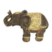 Ronis Brown Elephant with Gold Decal Flower Accents 17cm