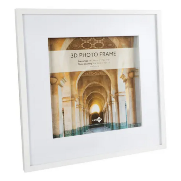 44X44 30X30Cm 3D Frame White