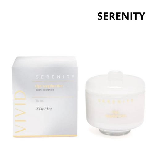 Serenity Glass Candle in Gift Box 8oz - Ripe Raspberry