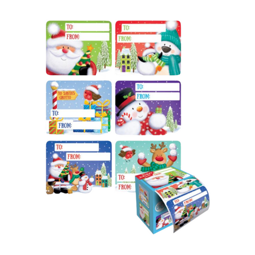 Christmas Label Roll Jumbo 60pcs