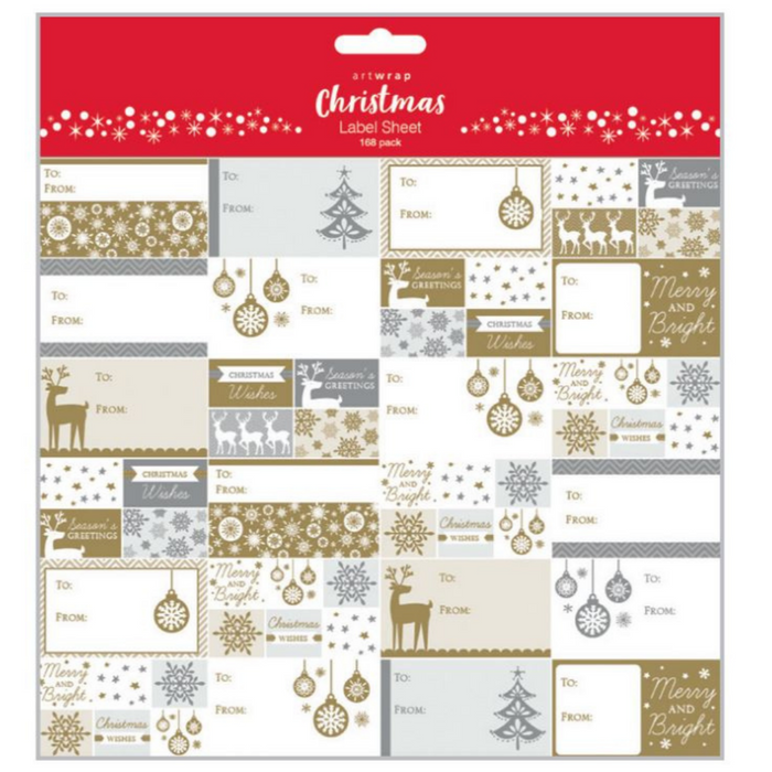 Ronis Christmas Label Sheets Formal 168pk