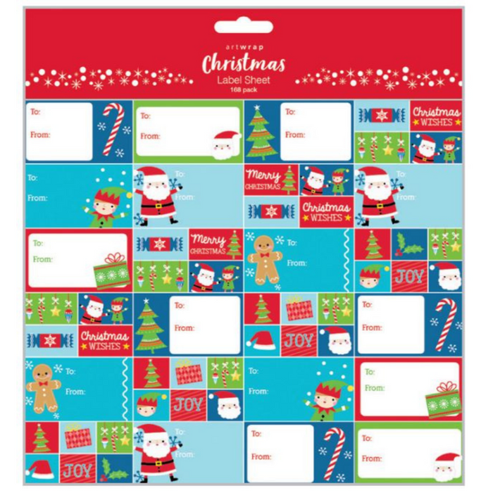 Ronis Christmas Label Sheets Kids 168pk