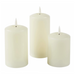 Ronis LED Ivory Wax Pillar Candles 2pk H18cm