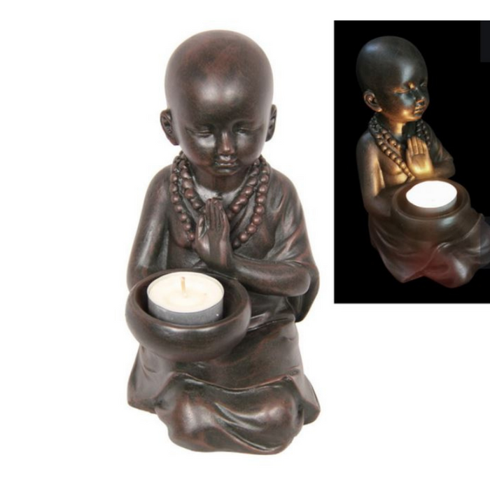 0.6 19Cm Kneeling Monk Tealight H