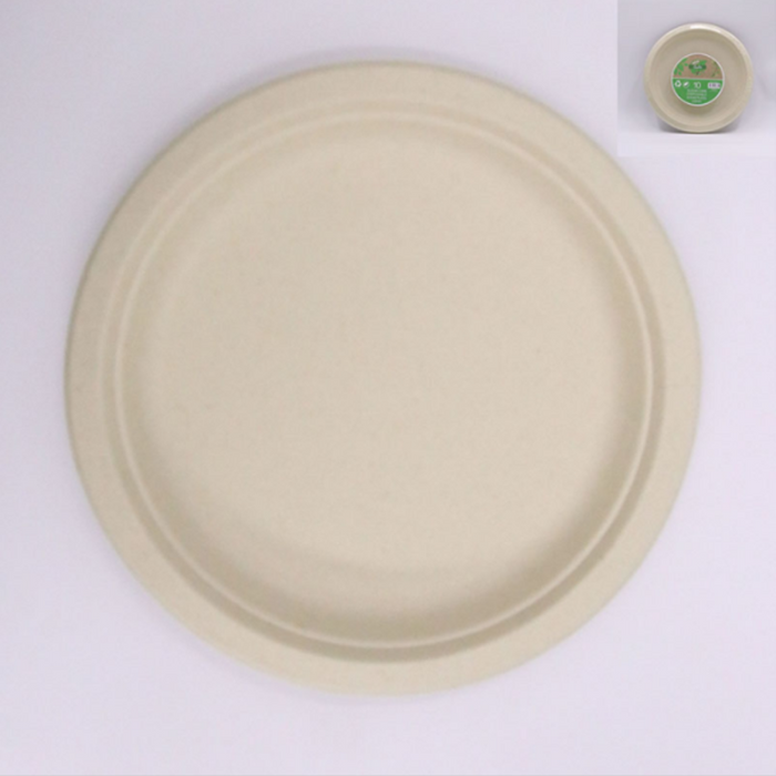 Sugar Cane Round Plates 23Cm Pk Of 10