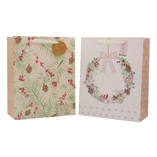 Ronis Eggnog and Mistletoe Gift Bag XL 2pk