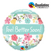 Ronis Feel Better Soon Floral Foil Balloon 45cm Round