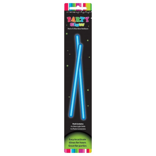 Ronis Glow Necklace Blue 2pk