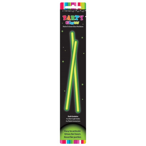 Ronis Glow Necklace Green 2pk