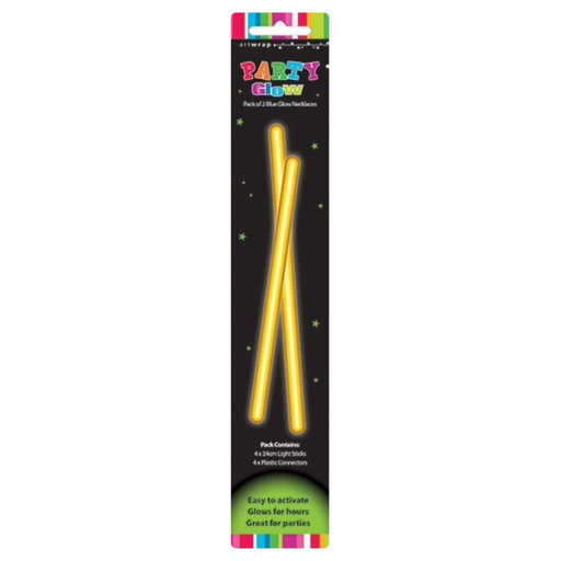 Ronis Glow Necklace Yellow 2pk