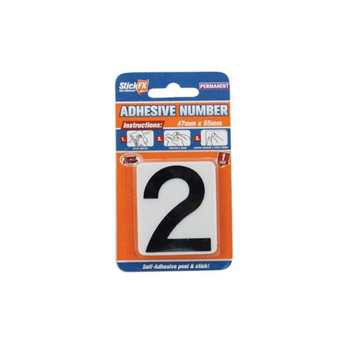 Adhesive Number 2-Black/White