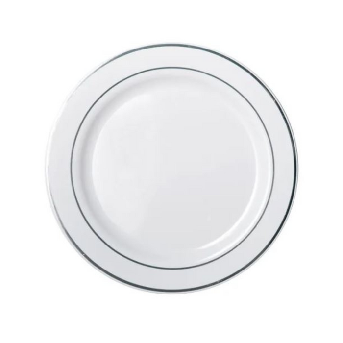 Ronis Heavy Duty Lunch Plate With Silver Lining 19cm