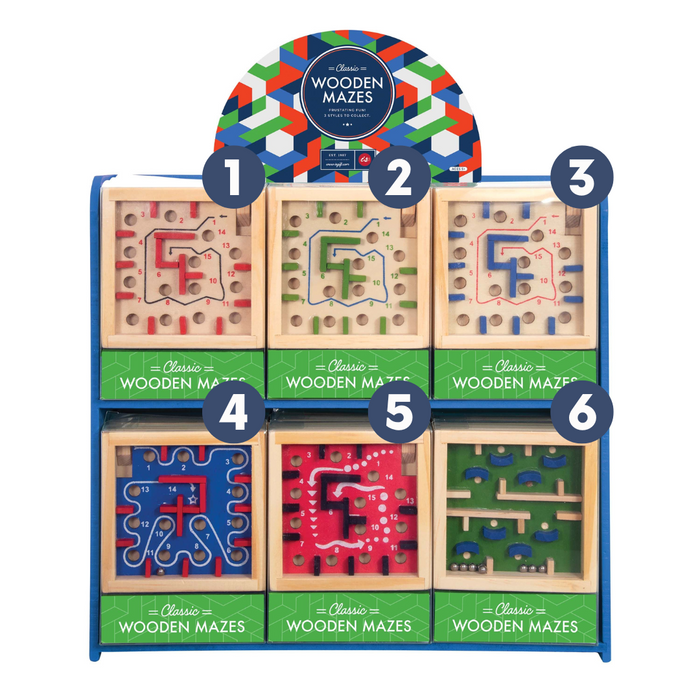 Ronis IS Gift Classic Wooden Mazes 6Asst 18Disp