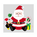 Ronis Inflatable Santa with Snowman Candy Cane and Gift