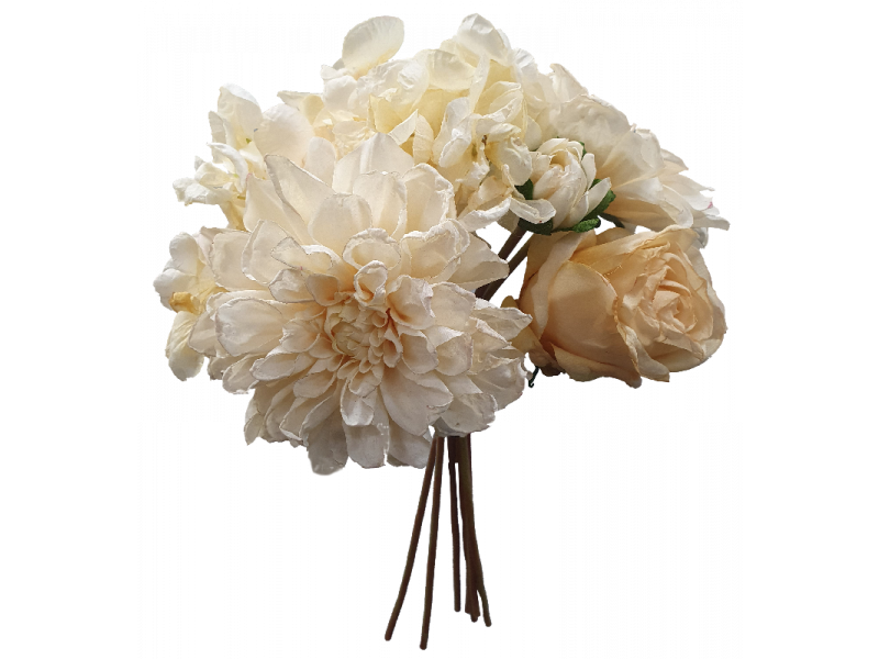 Rose Dahlia Hydrangea Bundle Cream