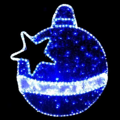 Ronis LED Motif Neon Blue Ball 68x80cm