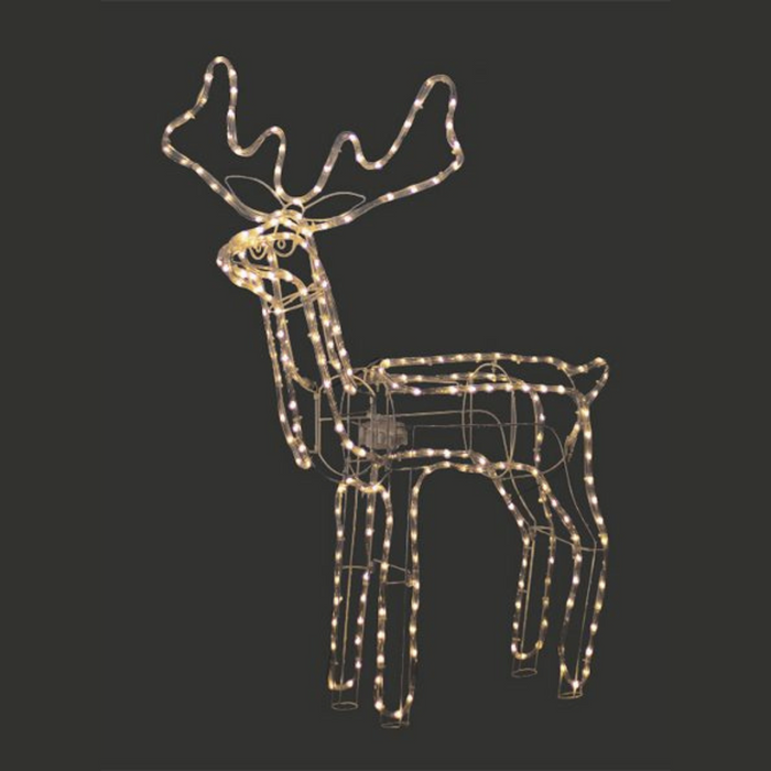 Ronis LED Silhouette 3D Illuminated Reindeer with Motor Warm White