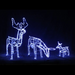 Ronis LED Silhouette 3D Waterproof Reindeer Family with Motor Blue