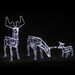 Ronis LED Silhouette 3D Waterproof Reindeer Family with Motor White