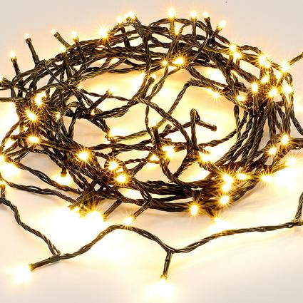 LED Fairy Light Chain Warm White Lighst Green Cord 520 Lights