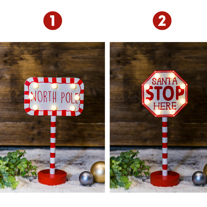 Light Up Stop Sign 30cm