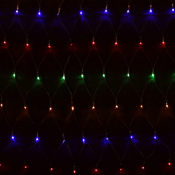 320 LED Snowing Whiteterfall Net MulticolourLightsClearCord