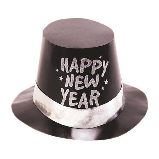 Ronis New Years Foil Glitter Top Hat Bulk