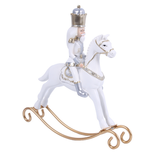 Ronis Nutcracker on Rocking Horse Polyresin 22x4x23cm