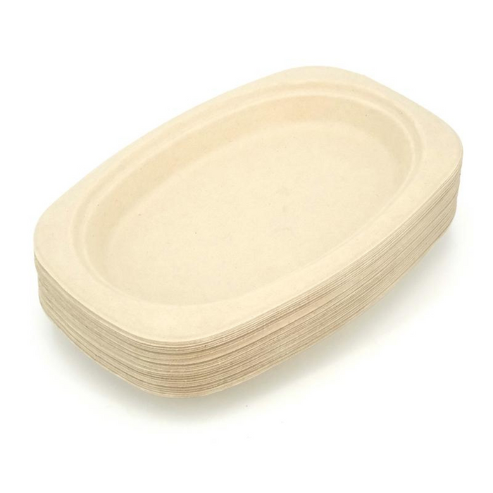 Ronis Oblong Plates Eco-Friendly Wheat Straw Disposable 23x16cm 30pk