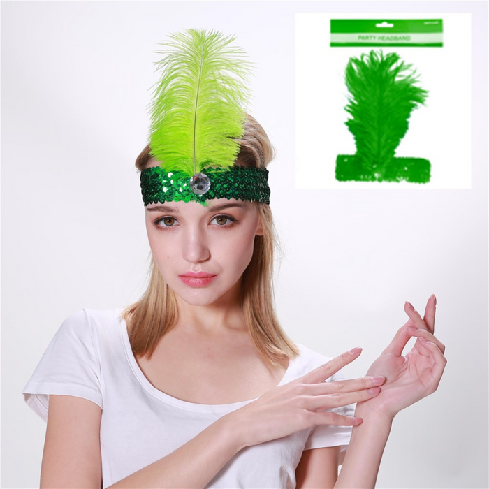 Flapper Headband-Green