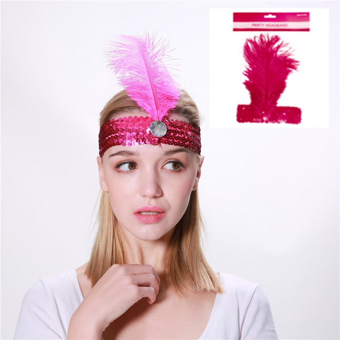 Flapper Headband - Pink