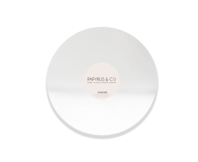 Gloss White Masonite Cake Board - 10In Round