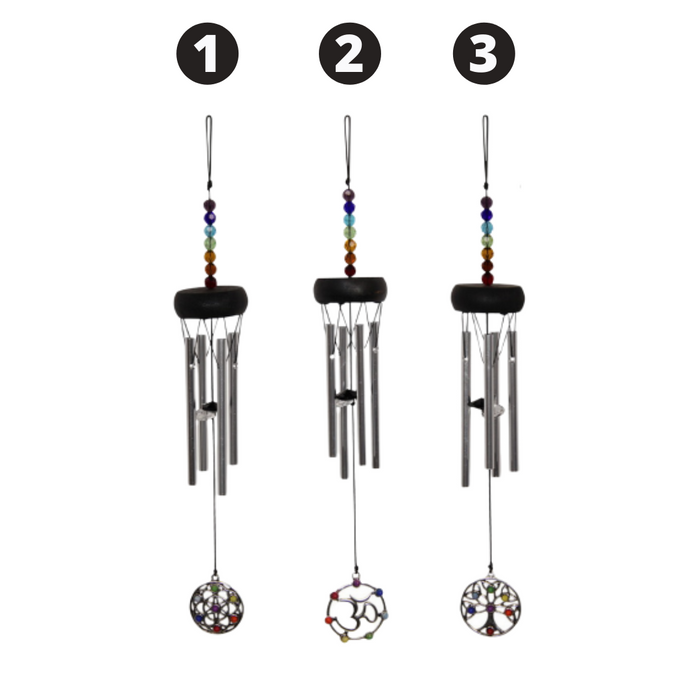 30CM MINI CHAKRA WIND CHIME 3 AS W/DISP