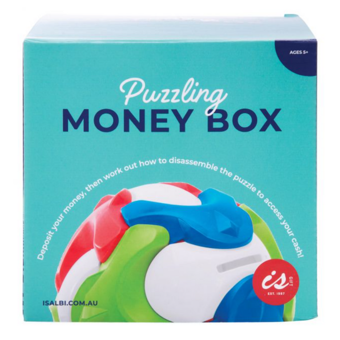 Puzzling Money Box 16.5 x 16.5cm Multi-Coloured