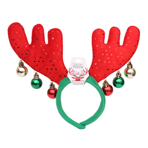 Ronis Reindeer Antler Headband with Bells