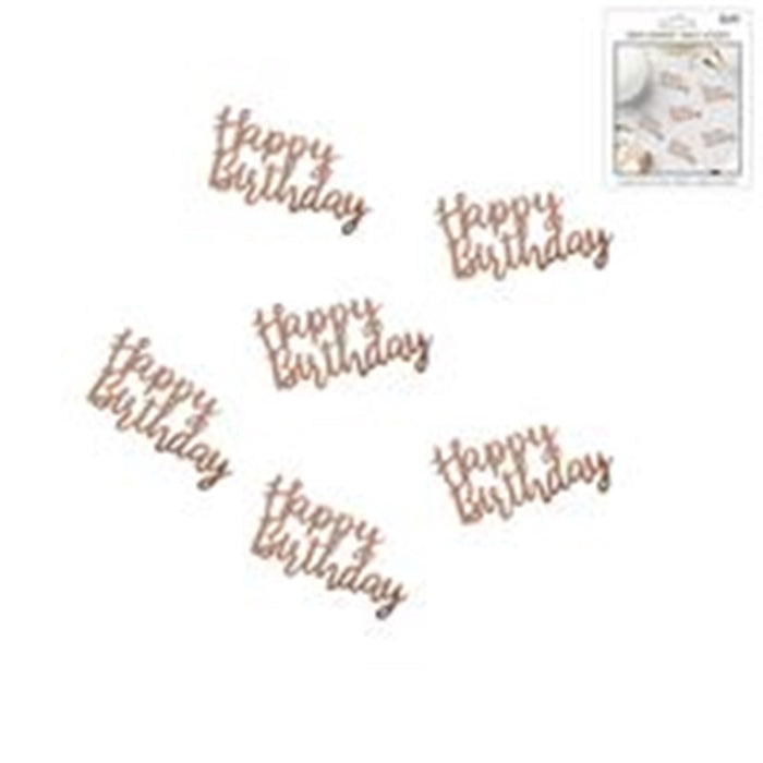 Jumbo Happy Birthday Confetti Rose Gold 10g