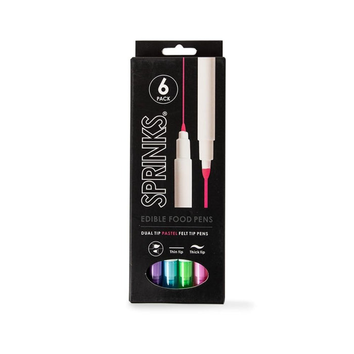 Sprinks Edible Food Pen Set - Pastel Pack (Pack Of 6)