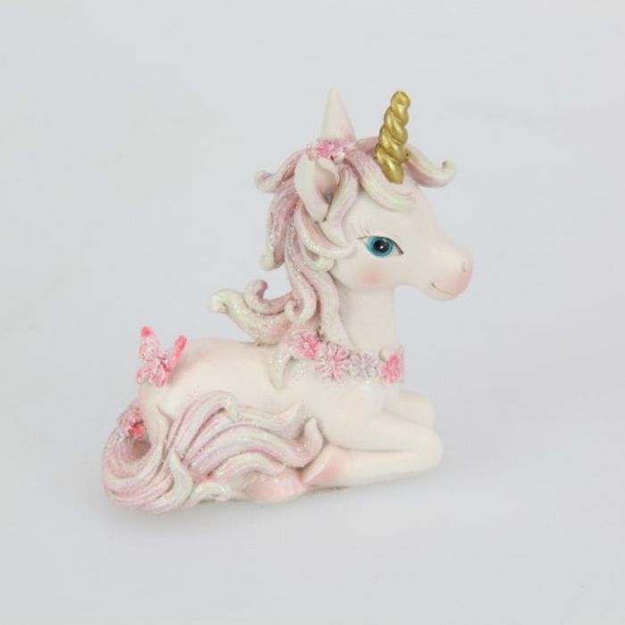 Ronis Sitting Unicorn with Butterfly 7.5cm 2 Asstd