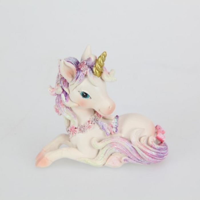 Ronis Sitting Unicorn with Butterfly 7.5cm 2 Asstd