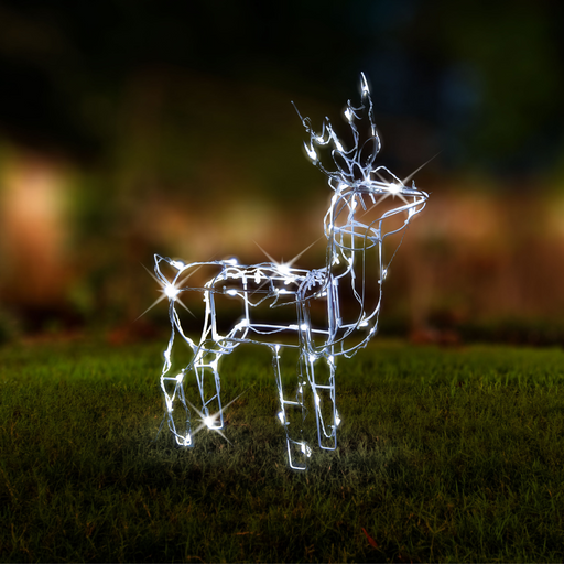 Ronis Solar LED Reindeer Cool White