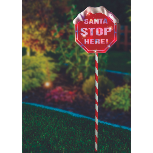 Ronis Solar Santa Stop Here Sign