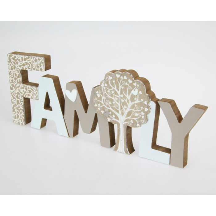 Ronis Standing Hanging MDF Family Plaque 40cm