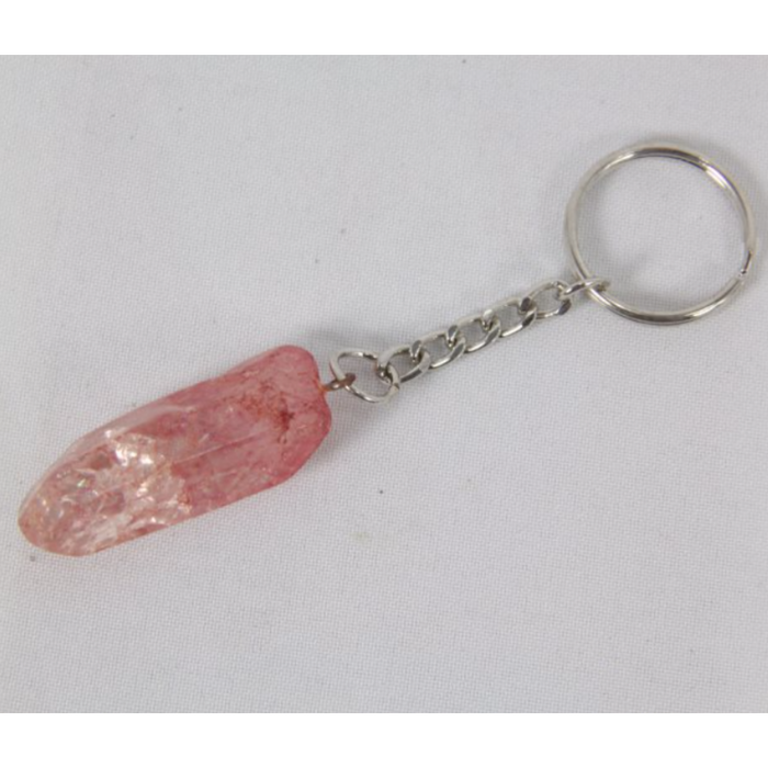 RAINBOW QUARTZ KEY RING 6 ASSTED